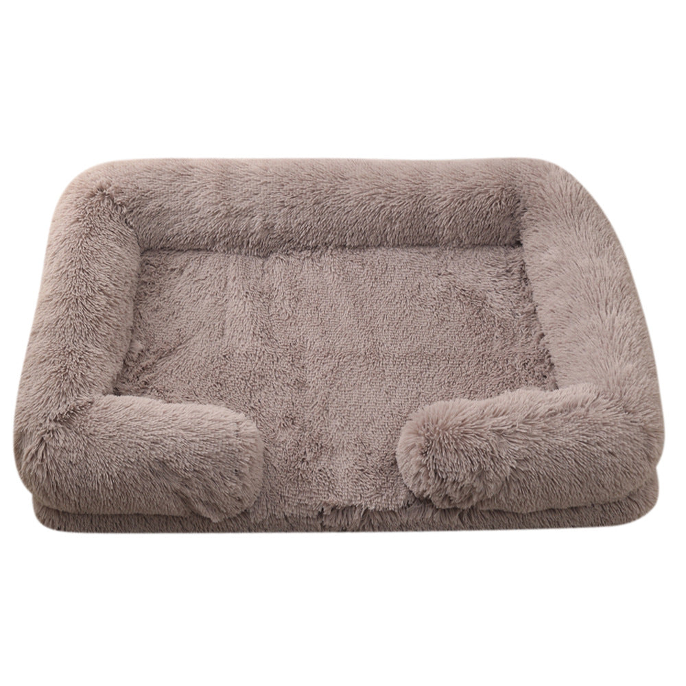 Ultra-Soft Plush Dog Bed (Tan)