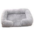 Ultra-Soft Plush Dog Bed (Light Gray)
