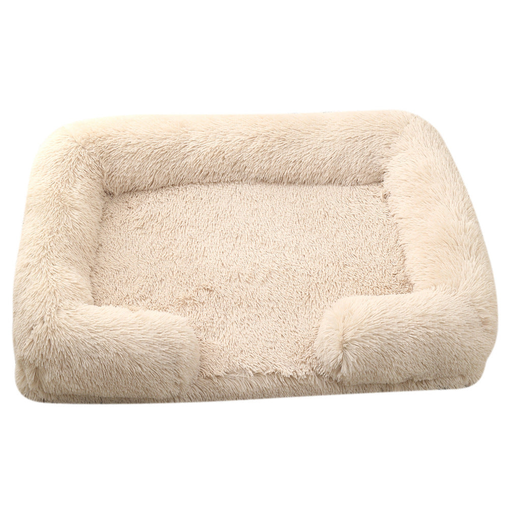 Ultra-Soft Plush Dog Bed (Cream)